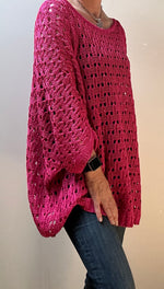 Poncho calado oversize