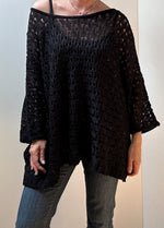 Poncho calado oversize