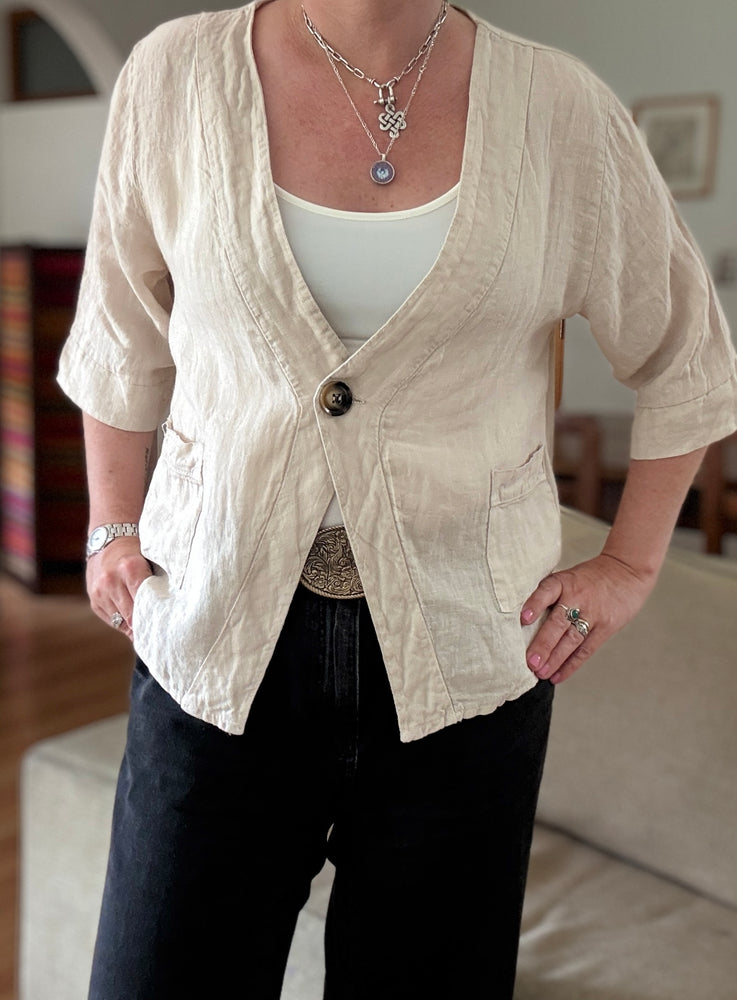 Blusa Lino botón